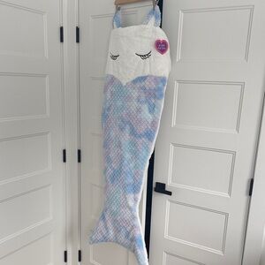Cute Mermaid Tail Sleeping Bag - Pastel Blue & Lavender